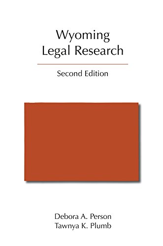 Imagen de archivo de Wyoming Legal Research (Legal Research Series) a la venta por BooksRun