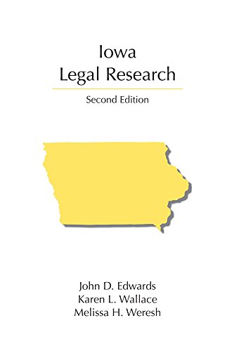 Stock image for Iowa Legal Research for sale by Better World Books
