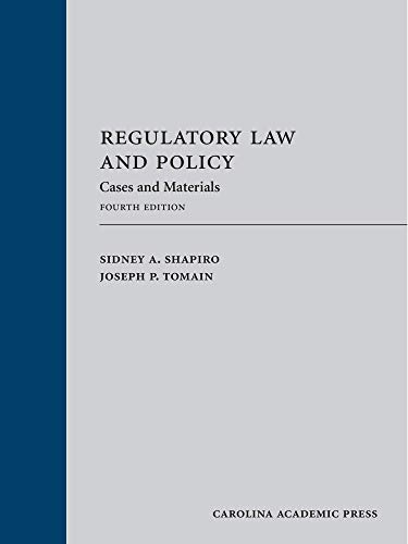 Beispielbild fr Regulatory Law and Policy: Cases and Materials zum Verkauf von Mispah books