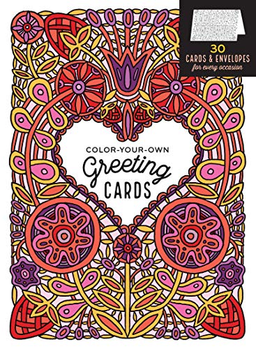 Stock image for Color-Your-Own Greeting Cards: 30 Cards Envelopes for Every Occasion for sale by Read&Dream
