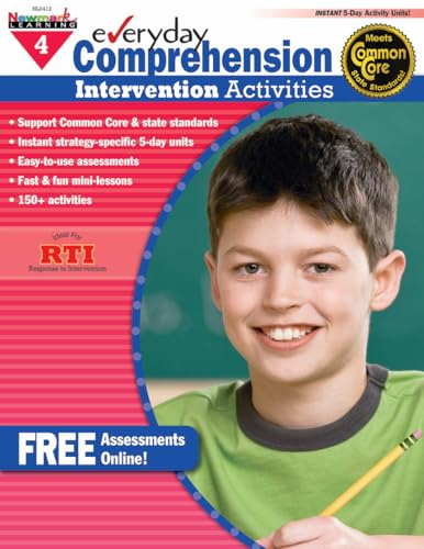 9781612691404: Everyday Comprehension Intervention Activities Grade 4 Book Teacher Resource