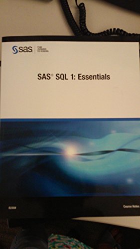 Beispielbild fr SAS SQL 1: Essentials zum Verkauf von Better World Books