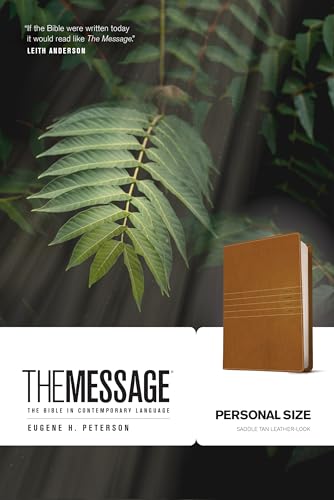 Stock image for The Message Personal Size (Leather-Look, Saddle Tan): The Bible in Contemporary Language for sale by ICTBooks