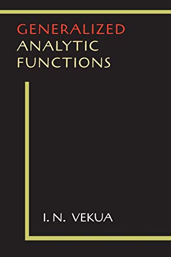 Stock image for Generalized Analytic Functions for sale by Zubal-Books, Since 1961