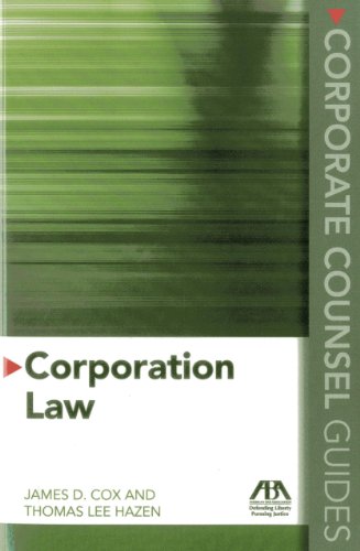 9781614385509: Corporation Law