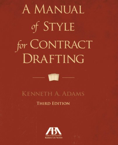 9781614388036: A Manual of Style for Contract Drafting