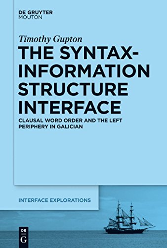 9781614512714: The Syntax-Information Structure Interface: Clausal Word Order and the Left Periphery in Galician: 29 (Interface Explorations [IE], 29)