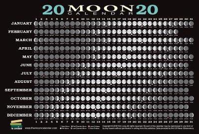 Beispielbild fr 2020 Moon Calendar zum Verkauf von Newsboy Books