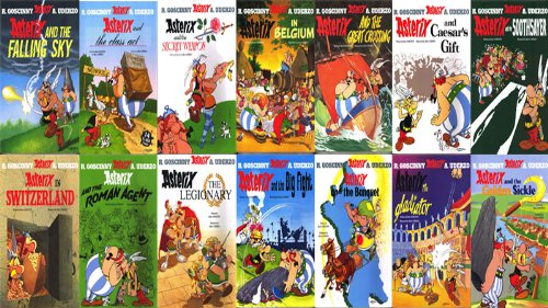 Rene Goscinny Asterix Collection 14 Paperback Set: Caesar's Gift, Banquet, Big Fight, Class ACT, Falling Sky, Golden Sickle, Great Crossing, Roman Age (9781615223664) by Goscinny, Rene