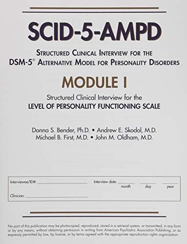 9781615371839: Structured Clinical Interview for the Dsm-5 Alternative Model for Personality Disorders Scid-5-ampd Module I: Level of Personality Functioning Scale
