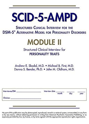 9781615371846: Structured Clinical Interview for the Dsm-5 Alternative Model for Personality Disorders Scid-5-ampd Module II: Personality Traits