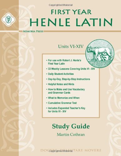 Stock image for Henle Latin I Study Guide Units VI-XIV for sale by HPB-Ruby