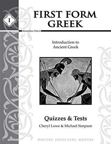 Stock image for First Form Greek Quizzes & Tests for sale by HPB-Diamond