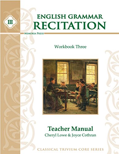 Imagen de archivo de English Grammar Recitation, Workbook Three Teacher Manual a la venta por SecondSale