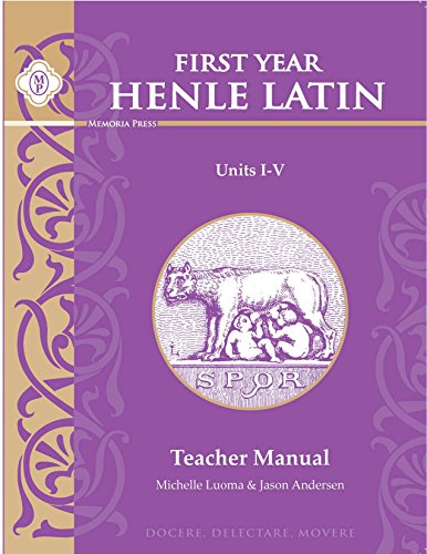 Beispielbild fr Henle Latin I Teacher Manual for Units I-v zum Verkauf von Irish Booksellers