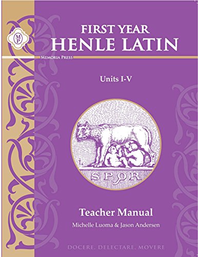 Imagen de archivo de Henle Latin I Teacher Manual for Units I-v a la venta por GoldenWavesOfBooks