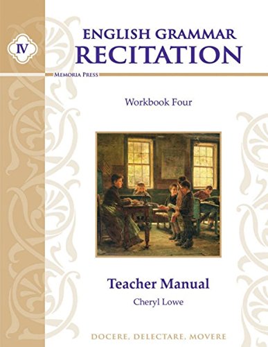 Beispielbild fr English Grammar Recitation Workbook Four Teacher Guide zum Verkauf von Better World Books