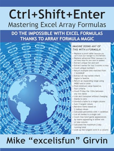 Beispielbild fr Ctrl+Shift+Enter Mastering Excel Array Formulas: Do the Impossible with Excel Formulas Thanks to Array Formula Magic zum Verkauf von WorldofBooks