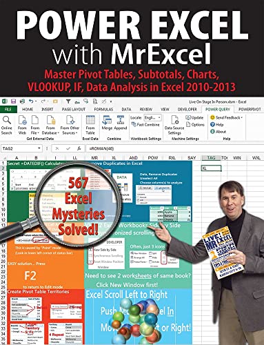 Imagen de archivo de Power Excel with MrExcel: Master Pivot Tables, Subtotals, Charts, VLOOKUP, IF, Data Analysis in Excel 20102013 a la venta por Goodwill of Colorado