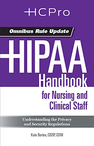 Beispielbild fr HIPAA Handbook for Nursing and Clinical Staff (Sold in packs of 20) zum Verkauf von HPB-Red