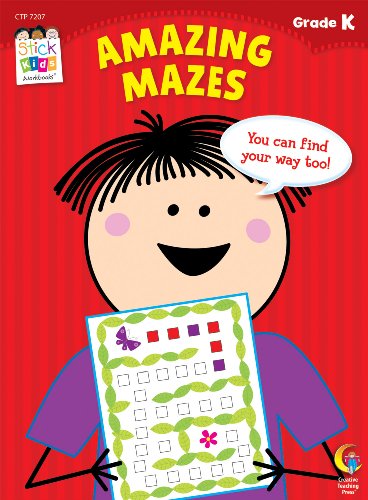 Amazing Mazes Stick Kids Workbook, Grade K (9781616017774) by Domnauer, Teresa