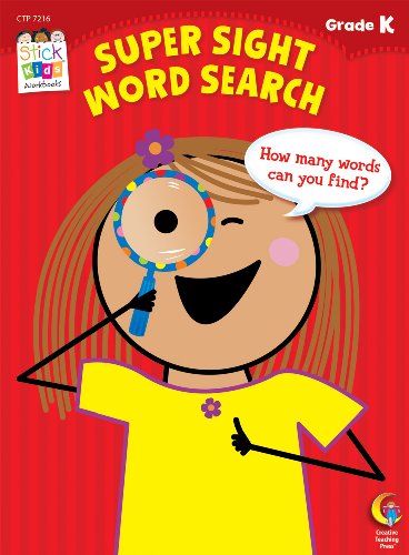Imagen de archivo de Super Sight Word Search Stick Kids Workbook, Grade K a la venta por Red's Corner LLC