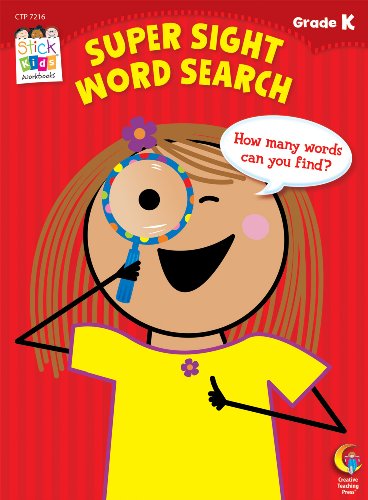 Stock image for Super Sight Word Search Stick Kids Workbook, Grade K for sale by Red's Corner LLC