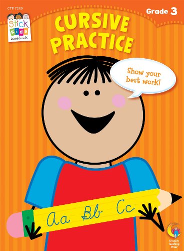 Beispielbild fr Cursive Practice Stick Kids Workbook, Grade 3 (Stick Kids Workbooks) zum Verkauf von Better World Books
