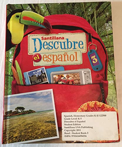 9781616056315: Descubre el espaol con Santillana Student Textbook Level E