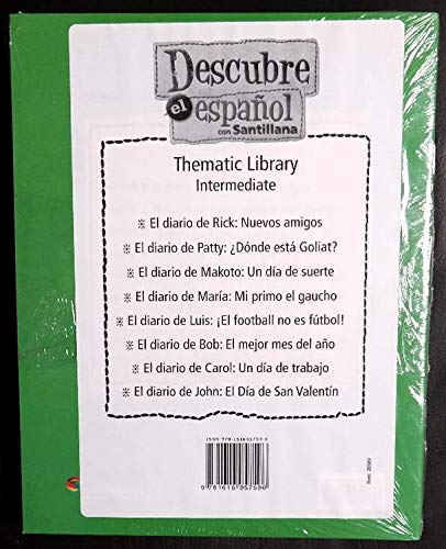 9781616057596: Descubre el espaol con Santillana, Thematic Library Intermediate, Set of 8 books