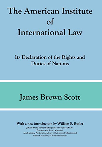The American Institute of International Law (9781616190316) by Scott, James Brown