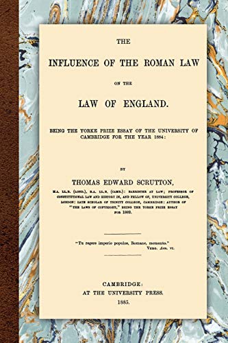 Stock image for The Influence of the Roman Law on the Law of England for sale by Lucky's Textbooks