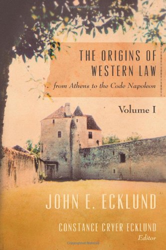 9781616193713: The Origins of Western Law from Athens to the Code Napoleon. 2 Vols.