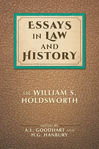Imagen de archivo de Essays in Law and History a la venta por Books Unplugged