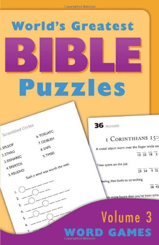 9781616269210: The World's Greatest Bible Puzzles Volume 3 (Word Games) Paperback: 03