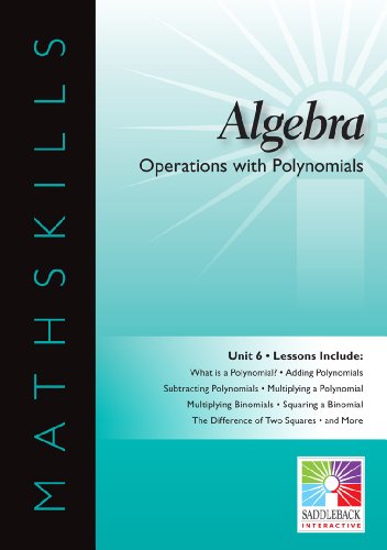 Operations With Polynomials (9781616514884) by Saddleback Educational Publishing
