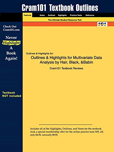 Immagine dell'editore per Outlines & Highlights for Multivariate Data Analysis by Hair, Black, &Babin [Paperback] Cram101 Textbook Reviews venduto da Hay-on-Wye Booksellers