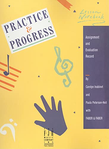 9781616770242: Practice & progress lesson notebook piano: Assignment and Evaluation Record