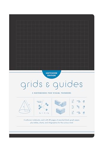 Stock image for Grids Guides Softcover (Black): Two Notebooks for Visual Thinkers (classic black notebooks, 5.75 x 8.25, with grid paper in eight patterns, ideal for designers, architects, and creatives) for sale by Bookoutlet1