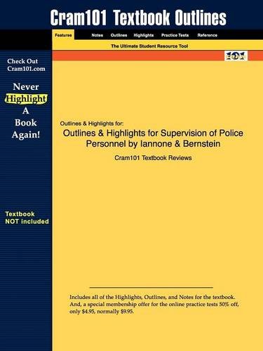 9781616988579: Outlines & Highlights for Supervision of Police Personnel