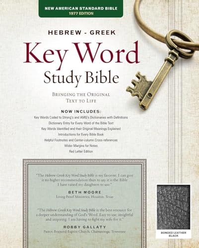 9781617159855: The Hebrew-Greek Key Word Study Bible: NASB-77 Edition, Black Bonded Leather Thumb-Indexed (Key Word Study Bibles)