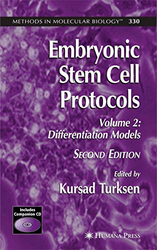 Beispielbild fr Embryonic Stem Cell Protocols : Volume II: Differentiation Models zum Verkauf von Ria Christie Collections