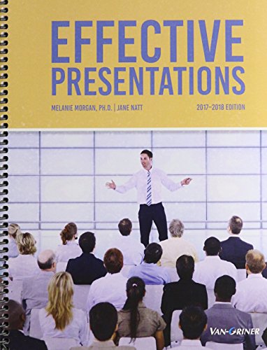 Beispielbild fr Effective Presentations zum Verkauf von BooksRun