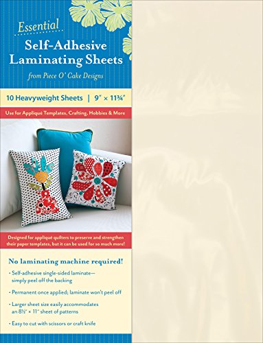 9781617451270: Essential Self-adhesive Laminating Sheets: Use for Applique Templates, Crafting, Hobbies & More: 10 Heavyweight Sheets - 9