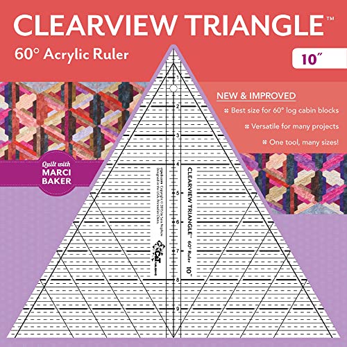 Beispielbild fr Clearview Triangle  60° Acrylic Ruler - 10" zum Verkauf von Monster Bookshop