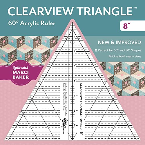 Clearview Triangle 60° Acrylic Ruler―8