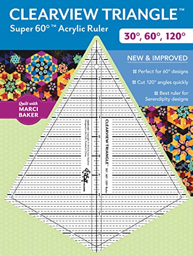 9781617452963: Clearview Triangle™ Super 60™ Acrylic Ruler: 30, 60, 120