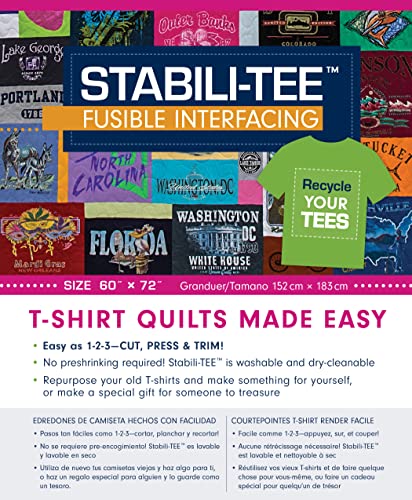 Stock image for Stabili-TEE Fusible Interfacing Pack, 60" x 72": T-Shirt Quilts Made Easy for sale by GF Books, Inc.