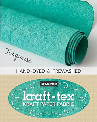 Stock image for kraft-tex Turquoise Hand-Dyed & Prewashed: Kraft Paper Fabric, 18.5" x 28.5" Roll (kraft-tex Designer) for sale by Ria Christie Collections