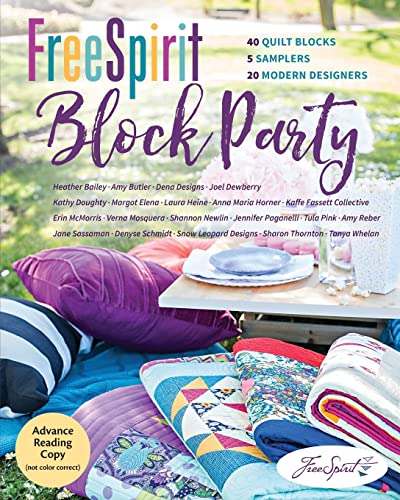 Beispielbild fr FreeSpirit Block Party: 40 Quilt Blocks, 5 Samplers, 20 Modern Designers zum Verkauf von BooksRun